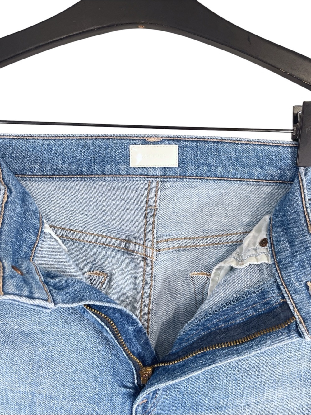 Mother Denim The Stunner Zip Ankle Step Fray size 27 in Camp Expert Wash - Picture 7 of 12